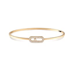 37711013 - 18ct Yellow Gold Move Uno Pavé 0.14cttw Diamond Bangle