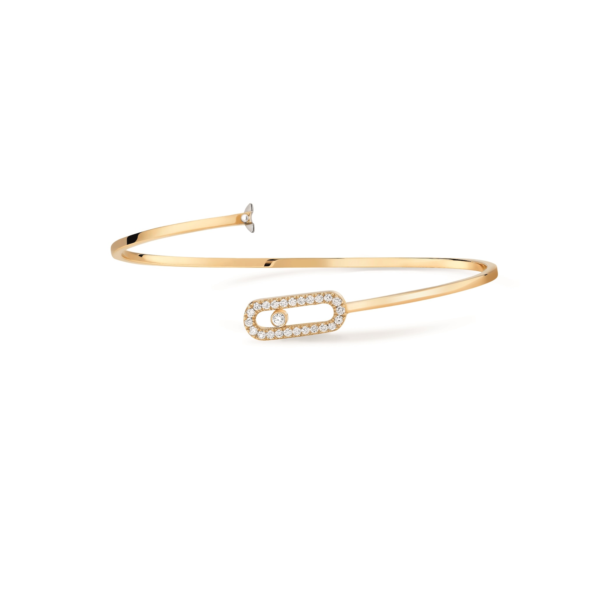 Messika 18ct Yellow Gold Move Uno Pavé 0.14cttw Diamond Bangle Messika 18ct Yellow Gold Move Uno Pavé 0.14cttw Diamond Bangle