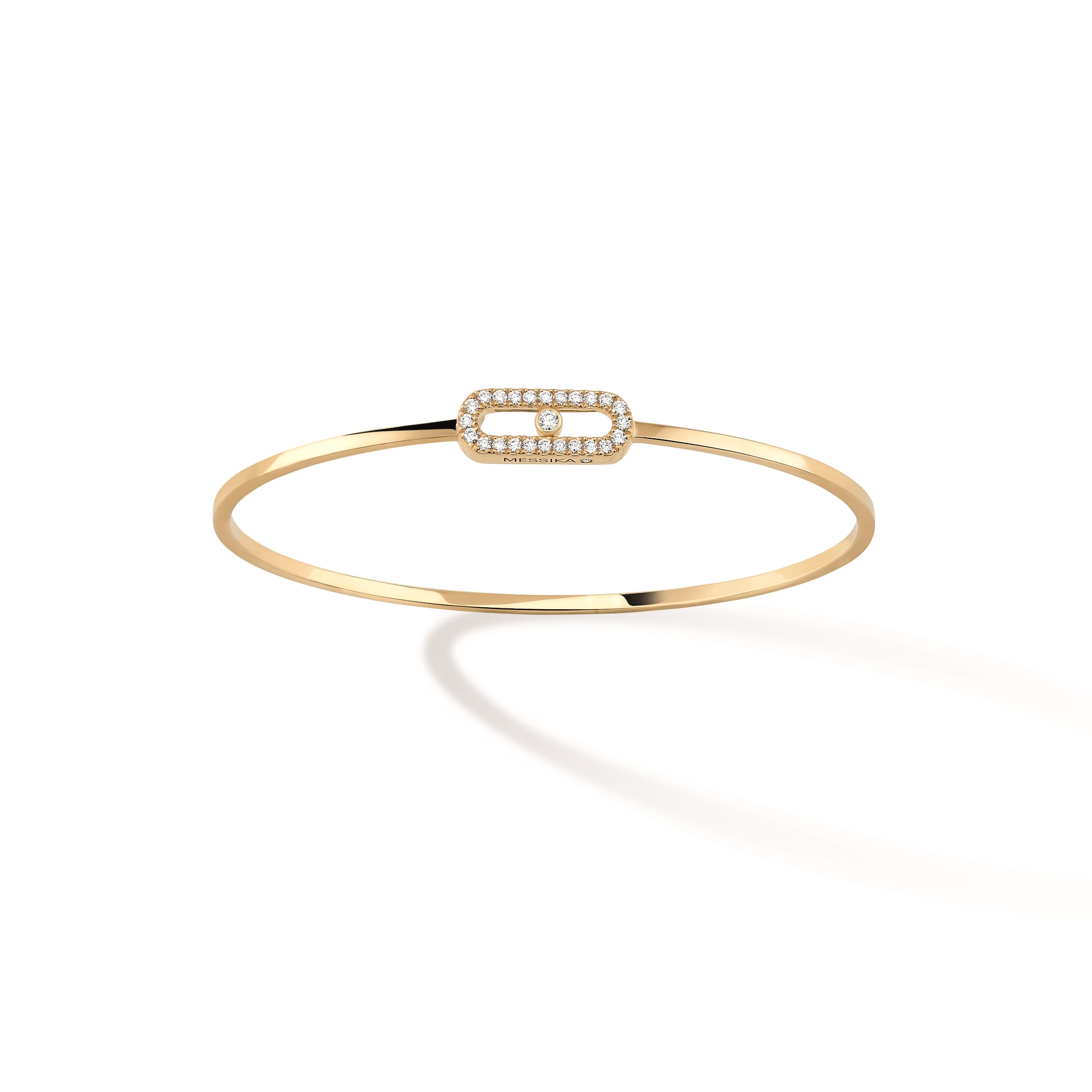 Messika 18ct Yellow Gold Move Uno Pavé 0.14cttw Diamond Bangle Messika 18ct Yellow Gold Move Uno Pavé 0.14cttw Diamond Bangle