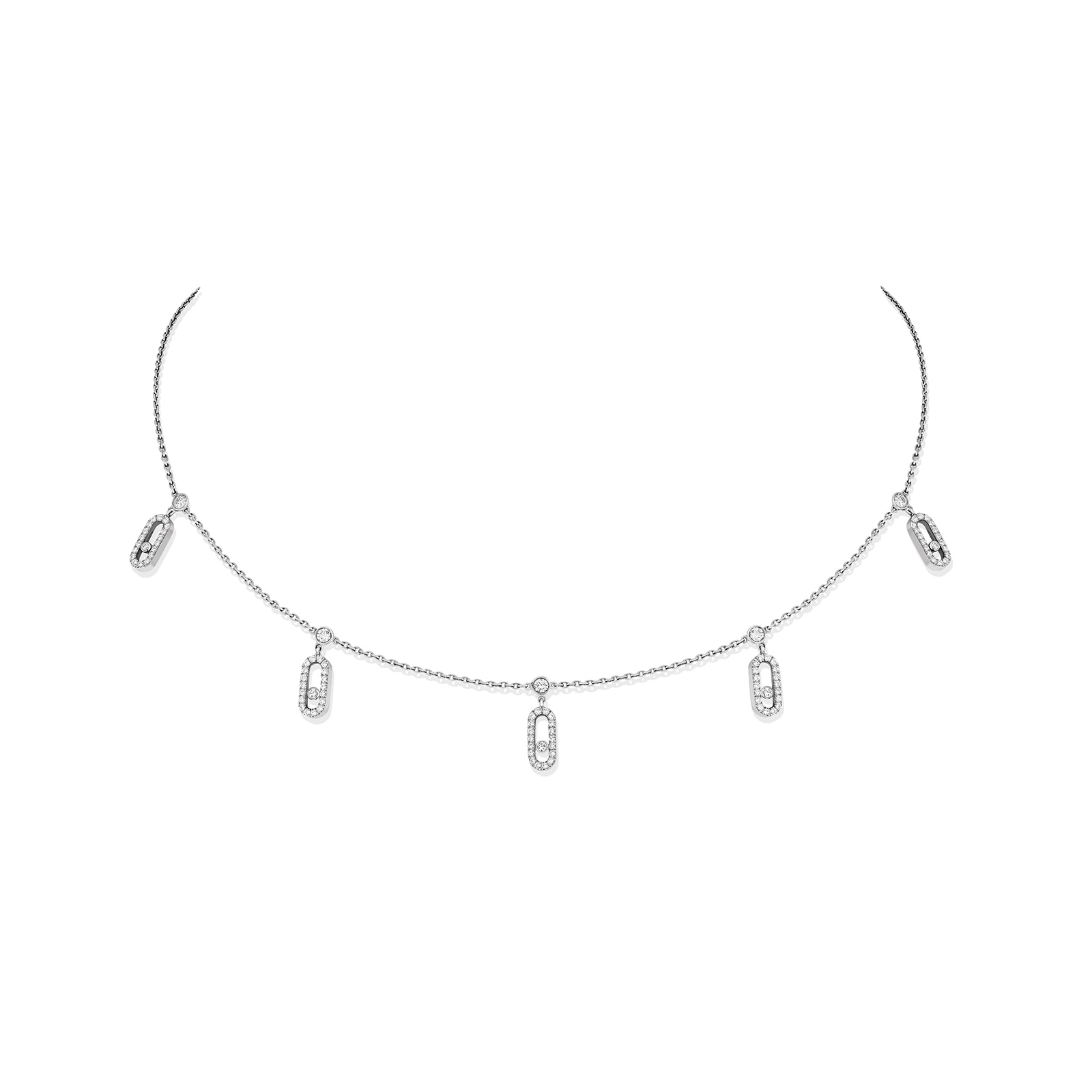 MESSIKA 18k White Gold 0.60cttw Diamond Move Uno Drop Necklace MESSIKA 18k White Gold 0.60cttw Diamond Move Uno Drop Necklace