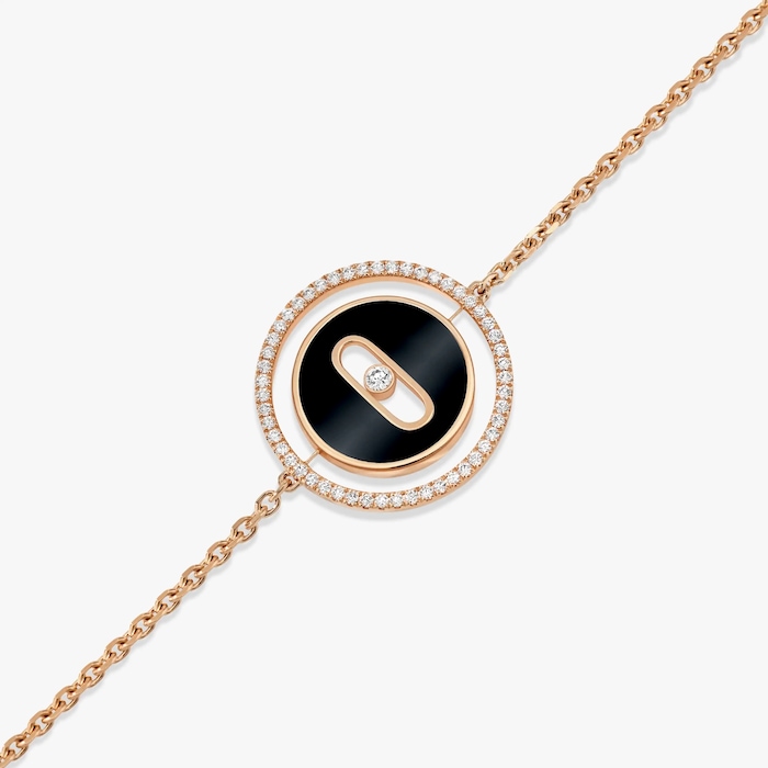 MESSIKA 18k Rose Gold 0.20cttw Diamond Lucky Move Onyx Bracelet