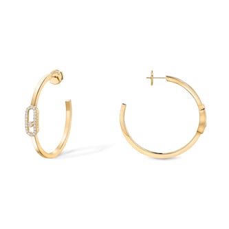 MESSIKA 18k Yellow Gold 0.29cttw Diamond Move Uno Small Hoop Earrings MESSIKA 18k Yellow Gold 0.29cttw Diamond Move Uno Small Hoop Earrings