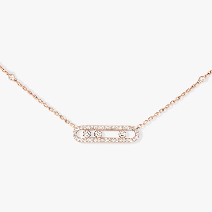 Messika 18k Rose Gold 0.35cttw Diamond Baby Move Necklace