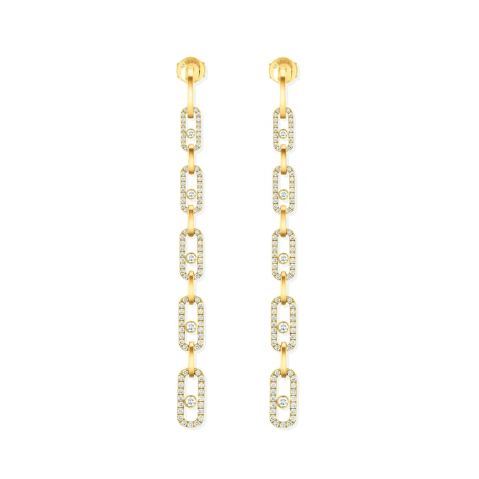 Messika 18k Yellow Gold 1.45cttw Diamond Move Uno Multi Drop Earrings