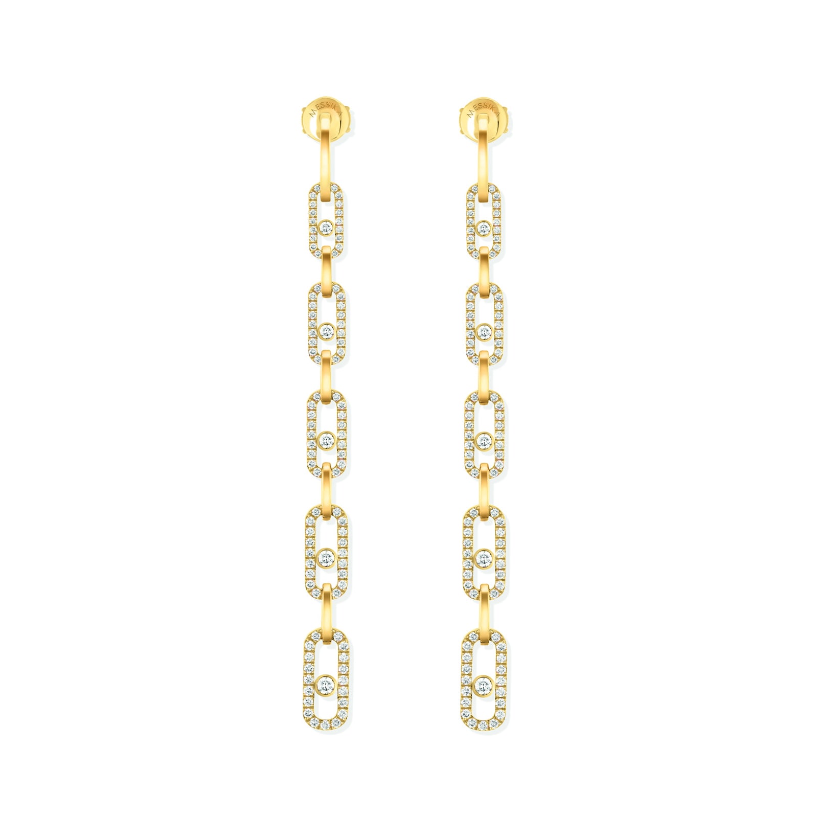 Messika 18k Yellow Gold 1.45cttw Diamond Move Uno Multi Drop Earrings