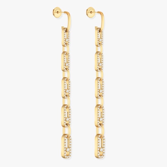 Messika 18k Yellow Gold 1.45cttw Diamond Move Uno Multi Drop Earrings