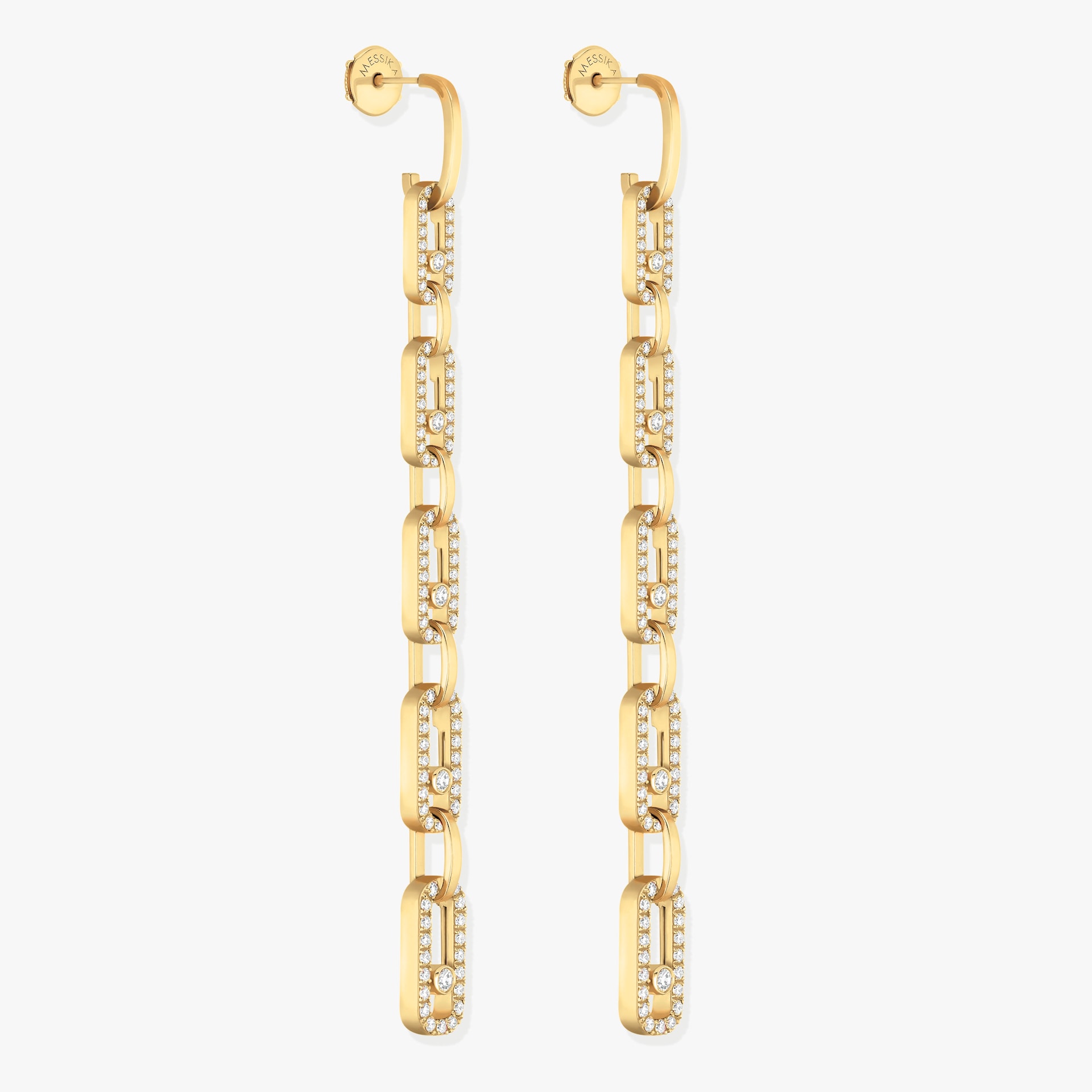Messika 18k Yellow Gold 1.45cttw Diamond Move Uno Multi Drop Earrings Messika 18k Yellow Gold 1.45cttw Diamond Move Uno Multi Drop Earrings