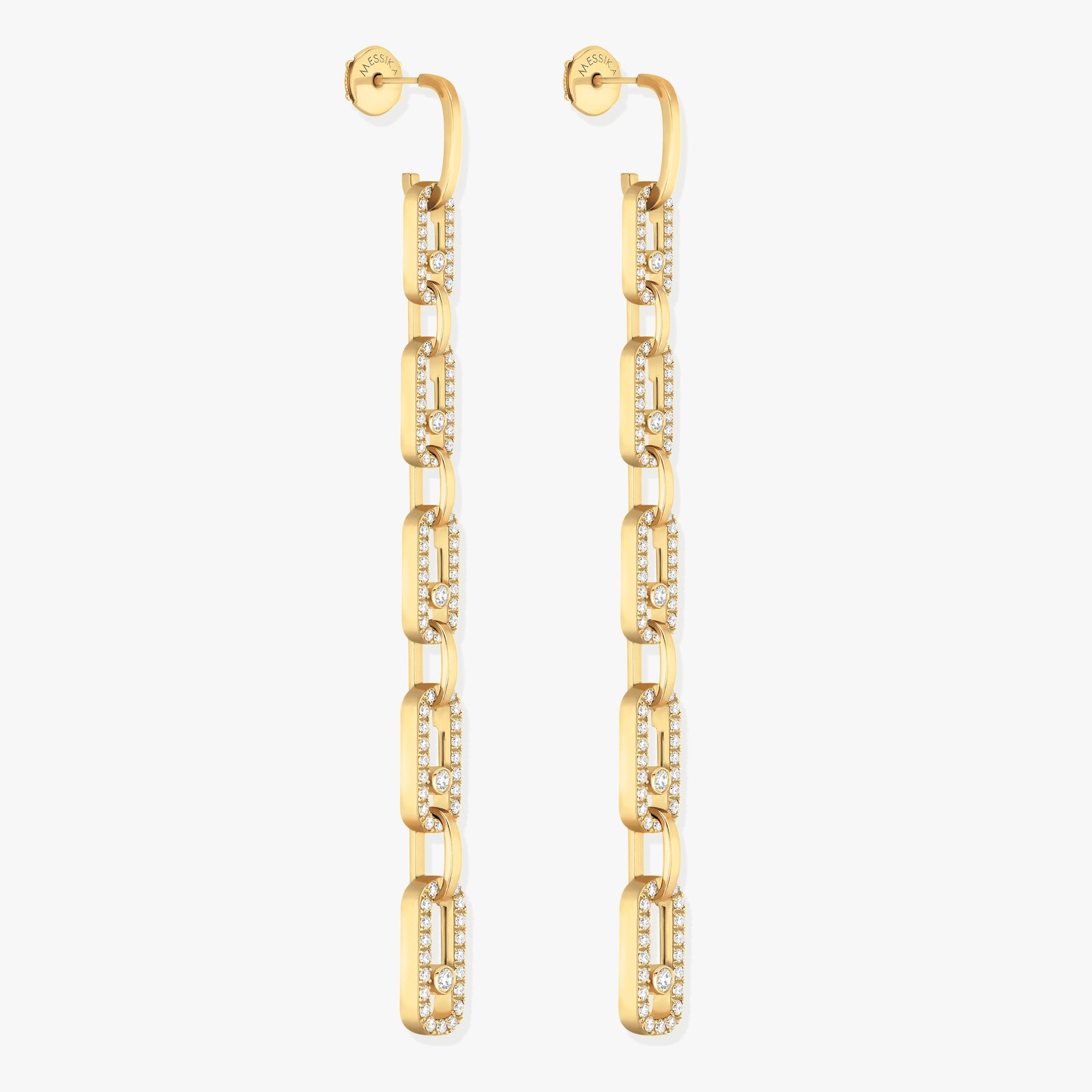 Messika 18k Yellow Gold 1.45cttw Diamond Move Uno Multi Drop Earrings