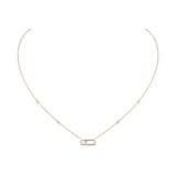 Messika 18k Rose Gold 0.10cttw Diamond Move Uno Necklace 45cm