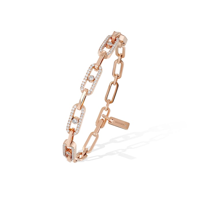 Messika 18k Rose Gold 0.82cttw Diamond Move Uno Multi Bracelet 15-18cm