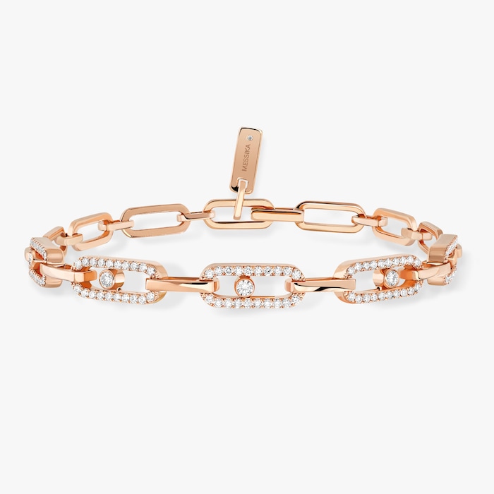 Messika 18k Rose Gold 0.82cttw Diamond Move Uno Multi Bracelet 15-18cm