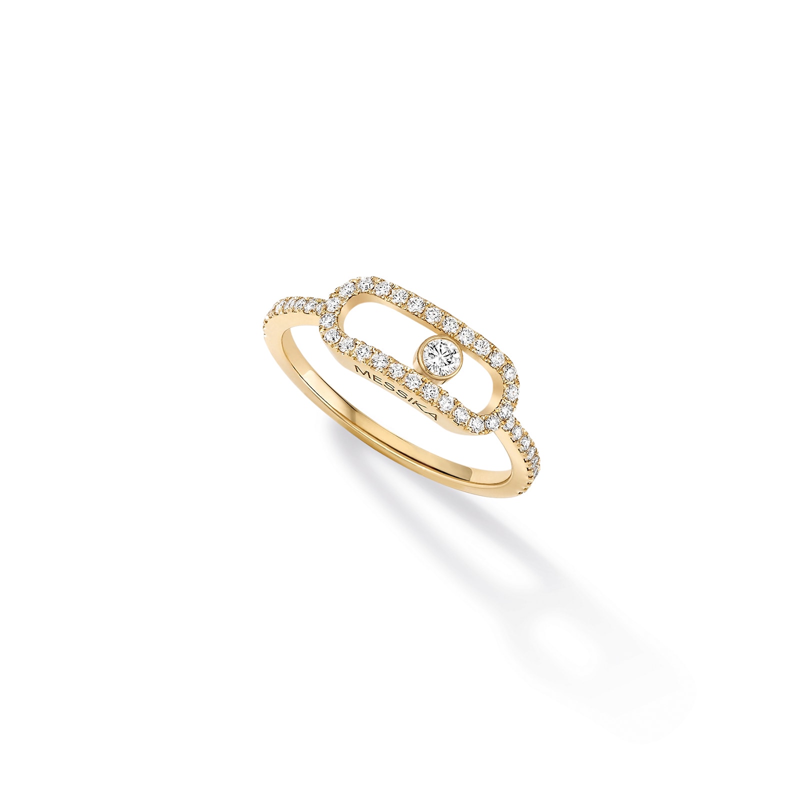 Messika 18k Yellow Gold 0.31cttw Diamond Move Uno Tassle Ring Size 54