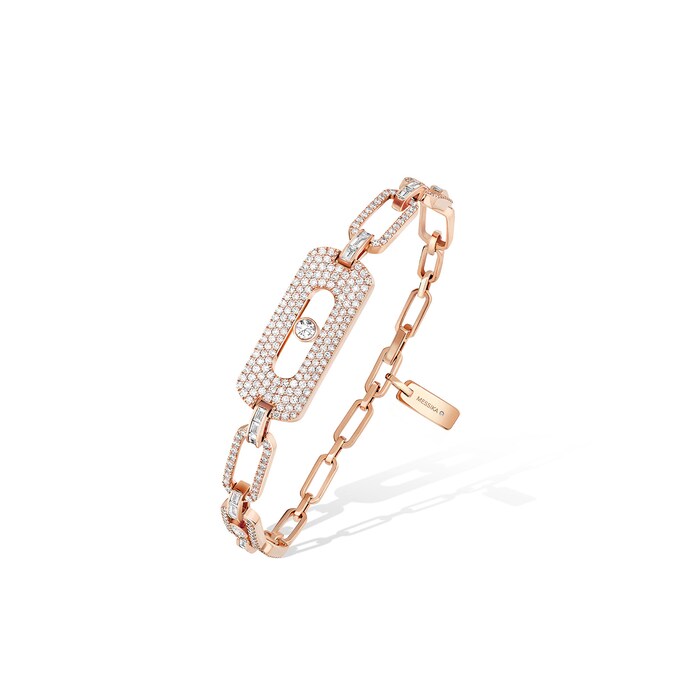 Messika 18k Rose Gold 1.94cttw Diamond My Move Chain Bracelet 14-18cm