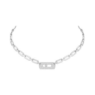 Messika 18k White Gold 0.79cttw Diamond My Move Chain Necklace 45cm Messika 18k White Gold 0.79cttw Diamond My Move Chain Necklace 45cm