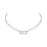 Messika 18k White Gold 0.79cttw Diamond My Move Chain Necklace 45cm
