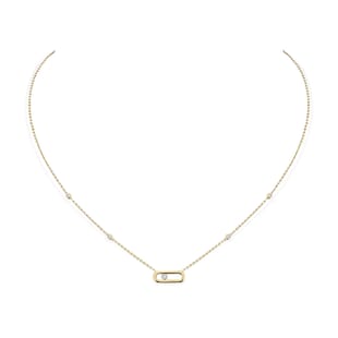 Messika 18ct Yellow Gold Move Uno 0.10ct Diamond Necklace