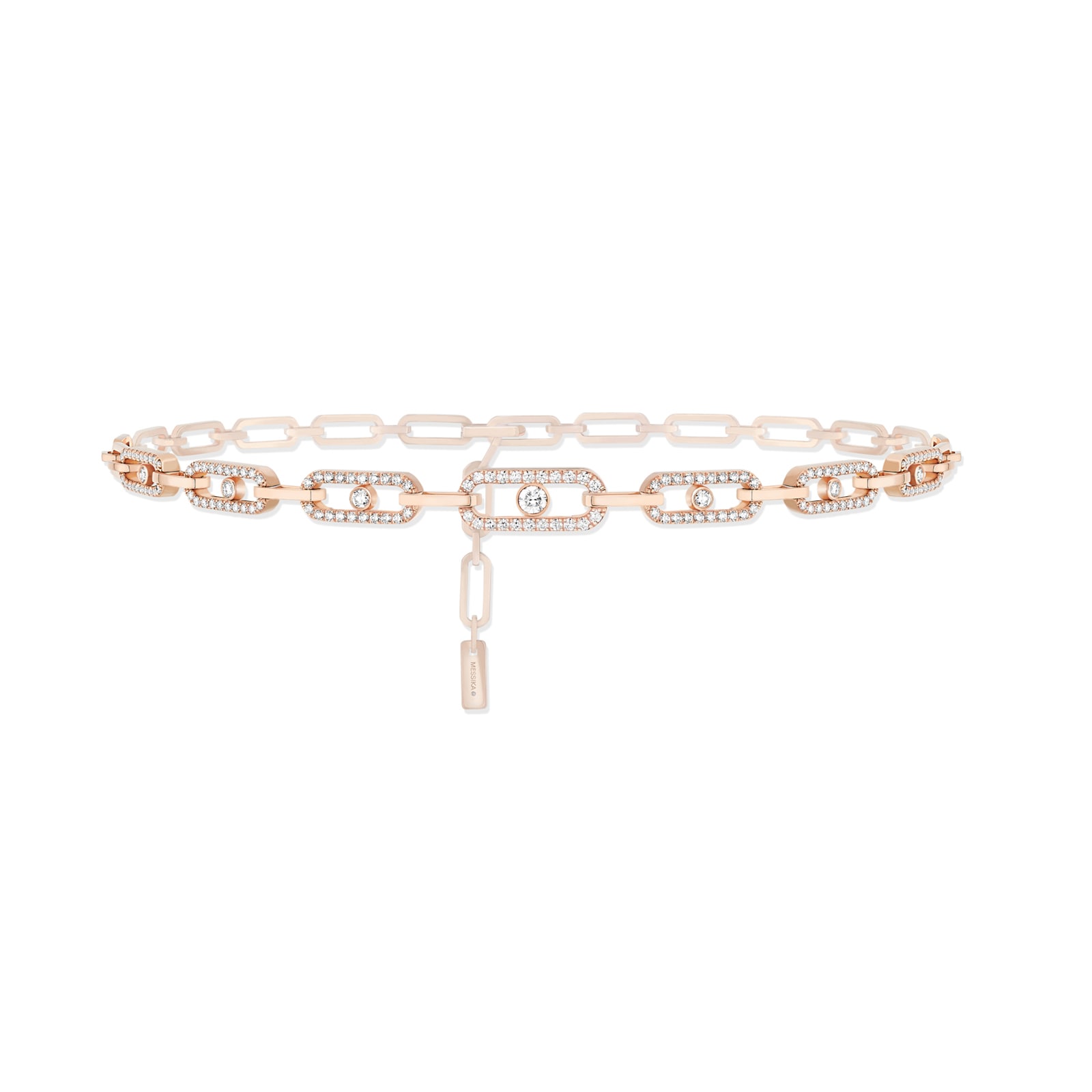 Messika 18k Rose Gold 1.70cttw Diamond Move Uno Multi Choker Necklace Messika 18k Rose Gold 1.70cttw Diamond Move Uno Multi Choker Necklace