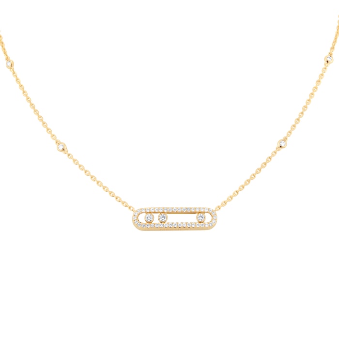 Messika 18ct Yellow Gold Move Classique 0.33cttw Diamond Necklace