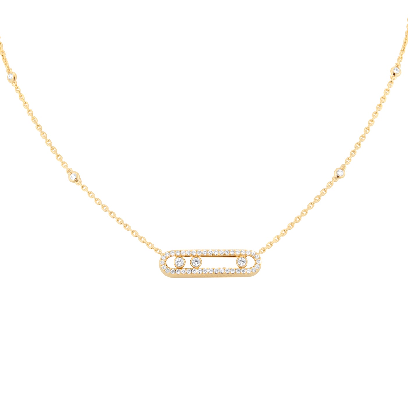 Messika 18ct Yellow Gold Move Classique 0.32cttw Diamond Necklace