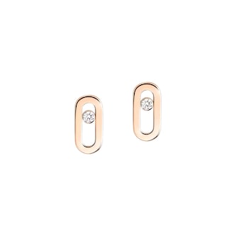 Messika 18K Rose Gold Move Uno Diamond Stud Earrings