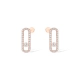 Messika 18k Rose Gold 0.66cttw Diamond Move Uno Stud Earrings