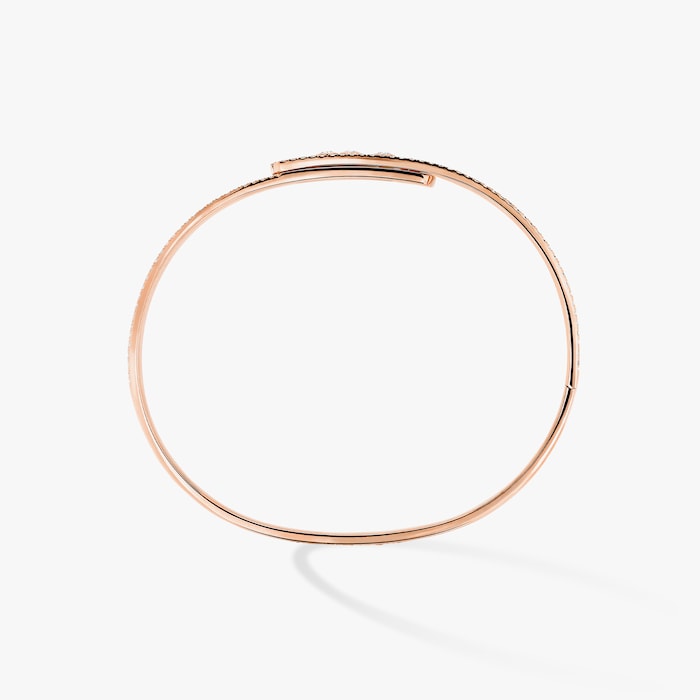 Messika 18k Rose Gold 2.29cttw Pave Diamond Move Noa 6mm Bangle