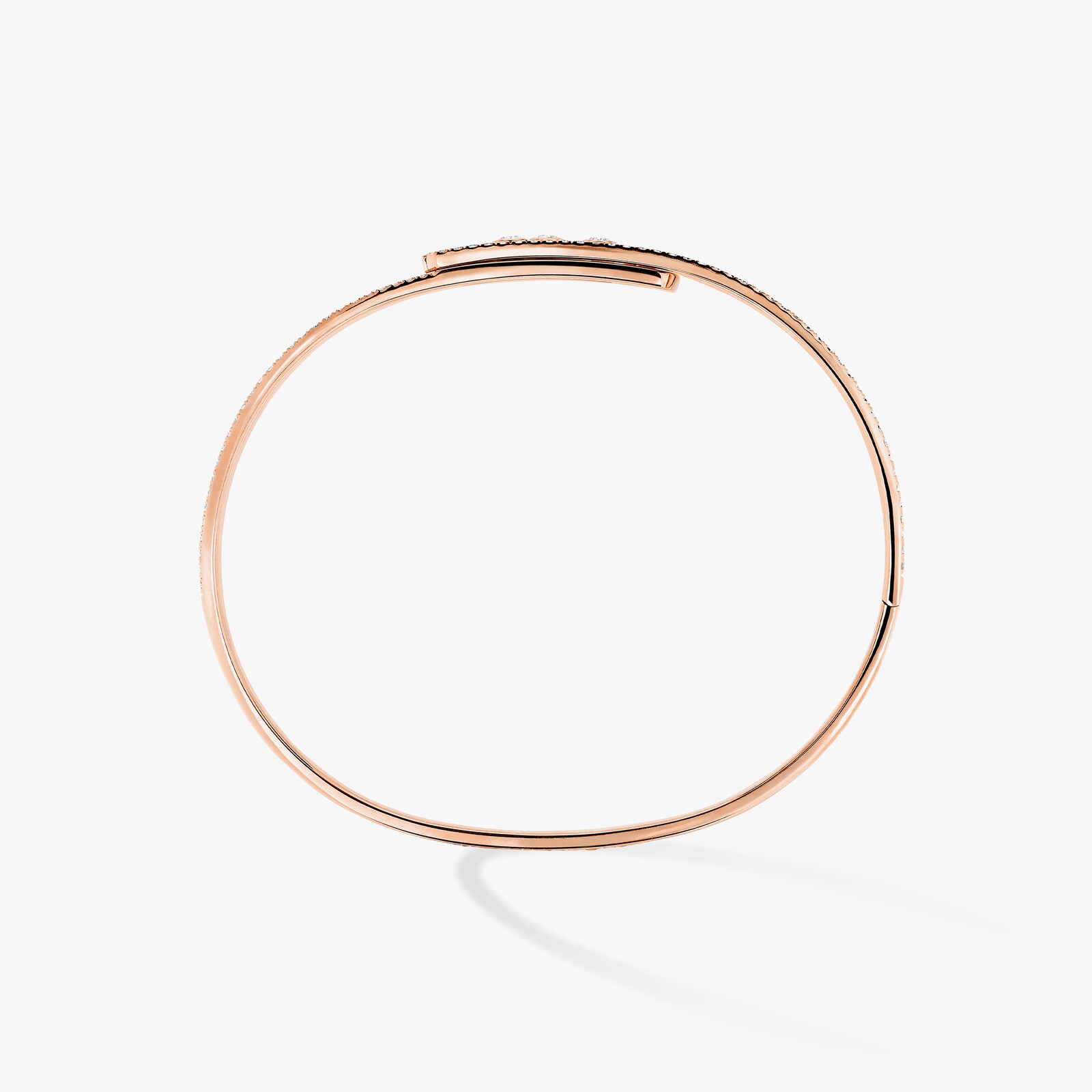 Messika 18k Rose Gold 2.29cttw Pave Diamond Move Noa 6mm Bangle