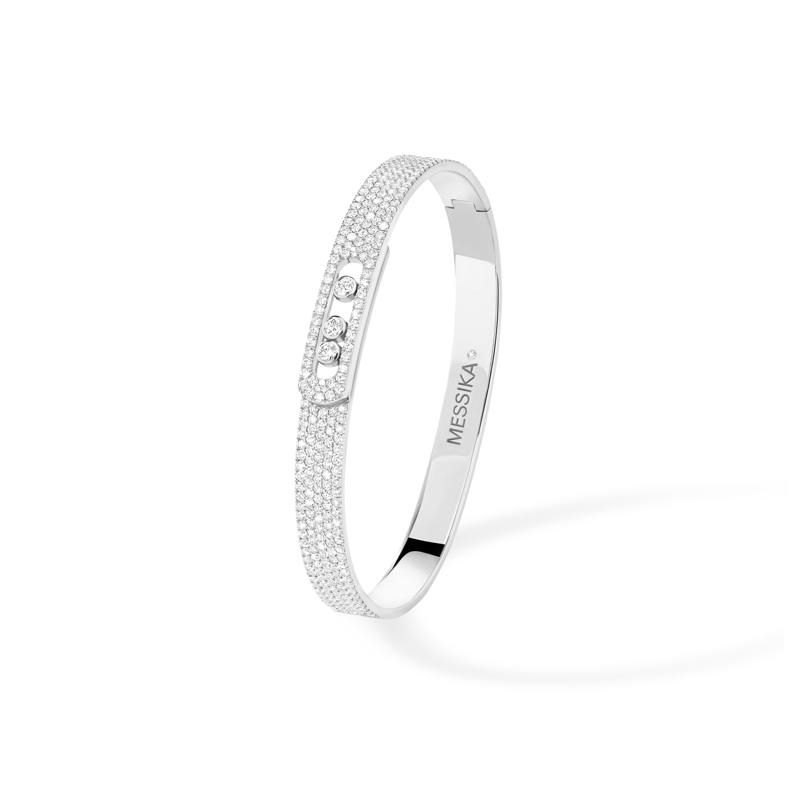 Messika 18k White Gold 2.29cttw Pave Diamond Move Noa 6mm Bangle Messika 18k White Gold 2.29cttw Pave Diamond Move Noa 6mm Bangle