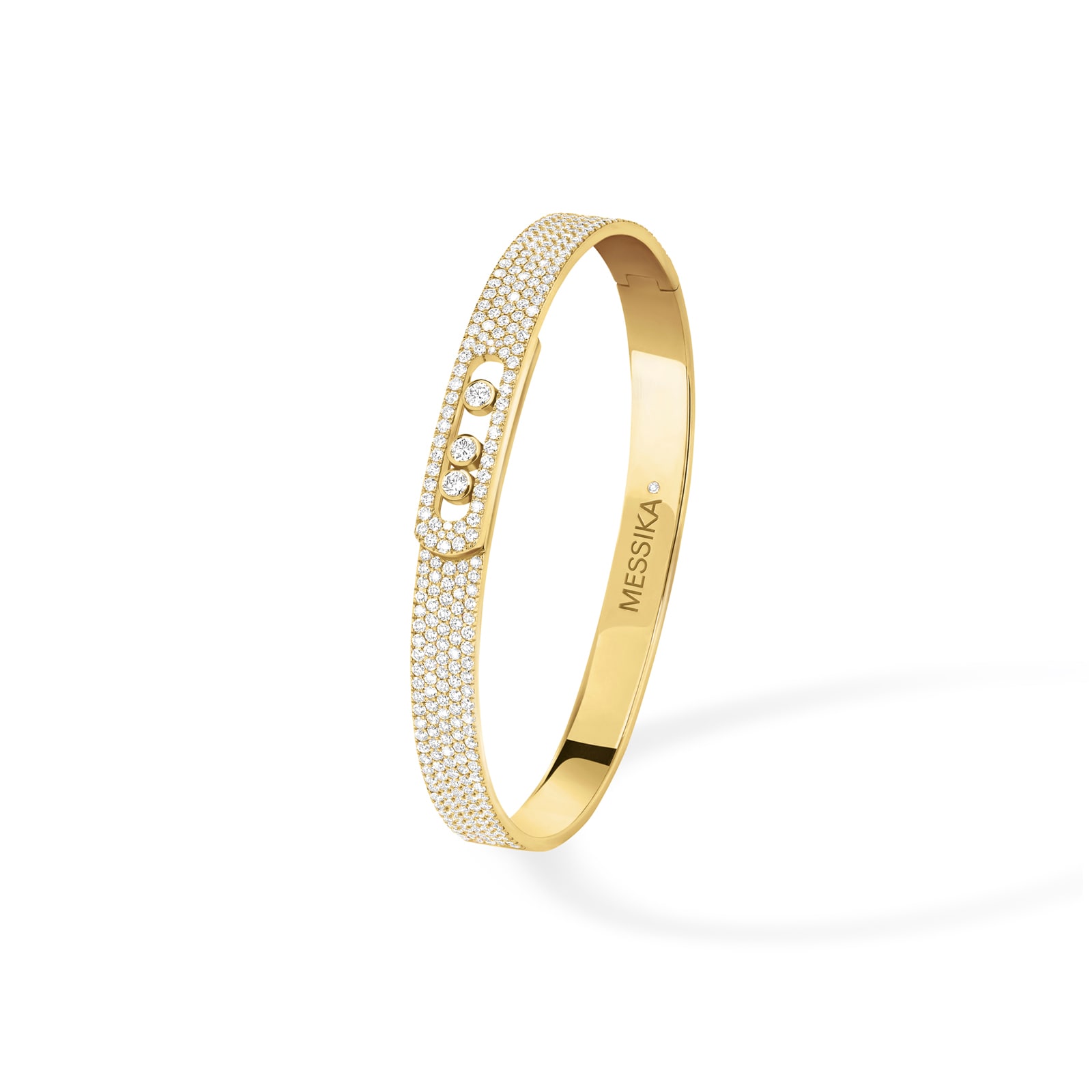 Messika 18k Yellow Gold 2.29cttw Pave Diamond Move Noa 6mm Bangle Messika 18k Yellow Gold 2.29cttw Pave Diamond Move Noa 6mm Bangle
