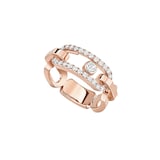 Messika 18k Rose Gold 0.47ttw Diamond Big Move Link Ring Size 6.75