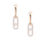 Messika 18k Rose Gold 0.88cttw Diamond Move Link Drop Earrings
