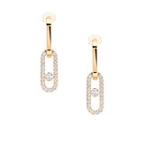 Messika 18k Yellow Gold 0.88cttw Diamond Move Link Drop Earrings