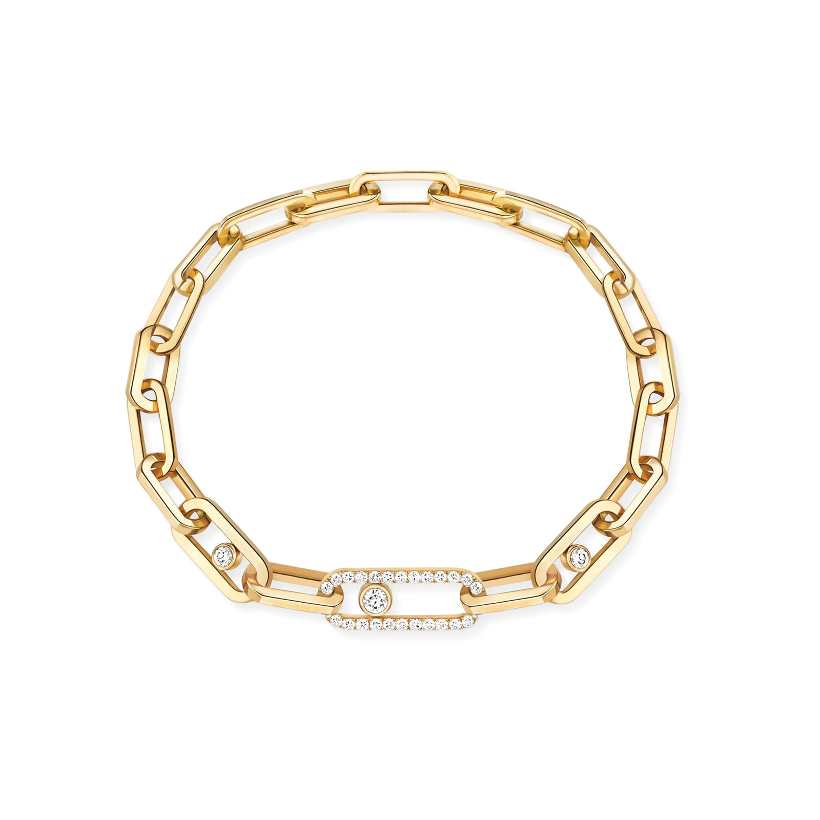 Messika 18ct Yellow Gold Move Link 1.03ct Diamond Bracelet