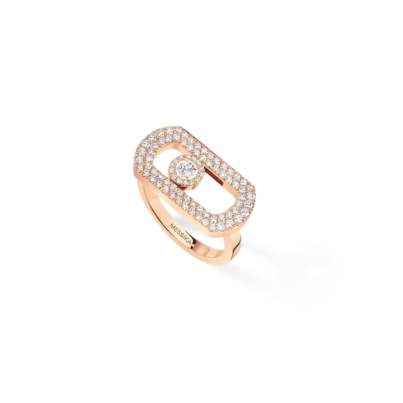Messika 18k Rose Gold 0.60cttw Pave Diamond So Move Ring Size 6.75 Messika 18k Rose Gold 0.60cttw Pave Diamond So Move Ring Size 6.75