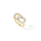 Messika 18k Yellow Gold 0.60cttw Pave Diamond So Move Ring Size 6.75