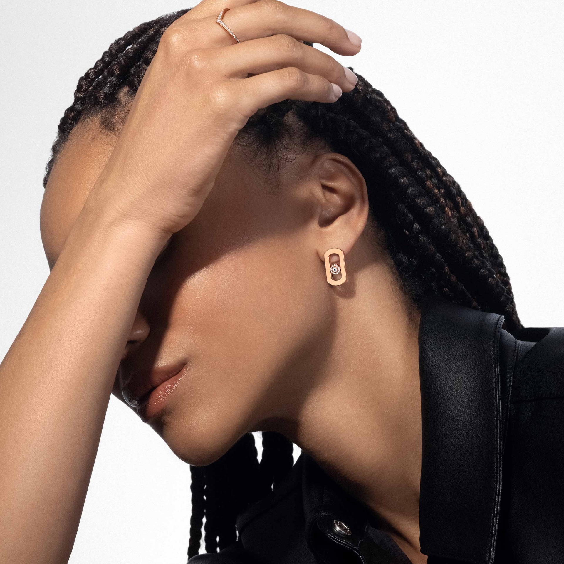 Messika 18k Rose Gold 0.23cttw Diamond So Move Earrings Messika 18k Rose Gold 0.23cttw Diamond So Move Earrings