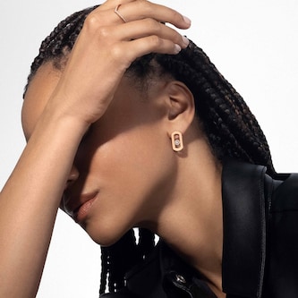 Messika 18k Rose Gold 0.23cttw Diamond So Move Earrings Messika 18k Rose Gold 0.23cttw Diamond So Move Earrings