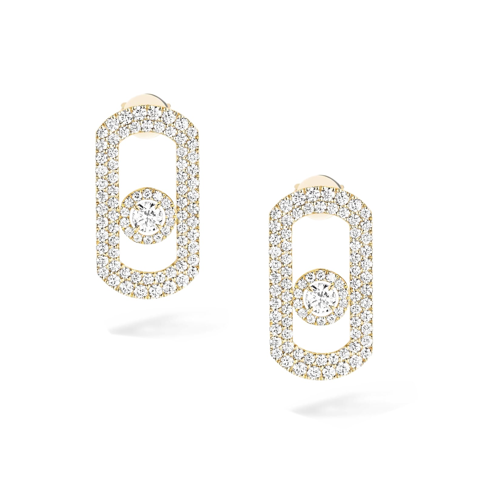 Messika 18k Yellow Gold 1.34cttw Pave Diamond So Move Earrings Messika 18k Yellow Gold 1.34cttw Pave Diamond So Move Earrings