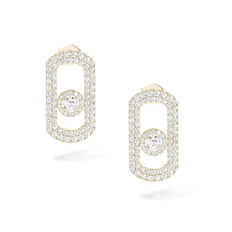 Messika 18k Yellow Gold 1.34cttw Pave Diamond So Move Earrings Messika 18k Yellow Gold 1.34cttw Pave Diamond So Move Earrings