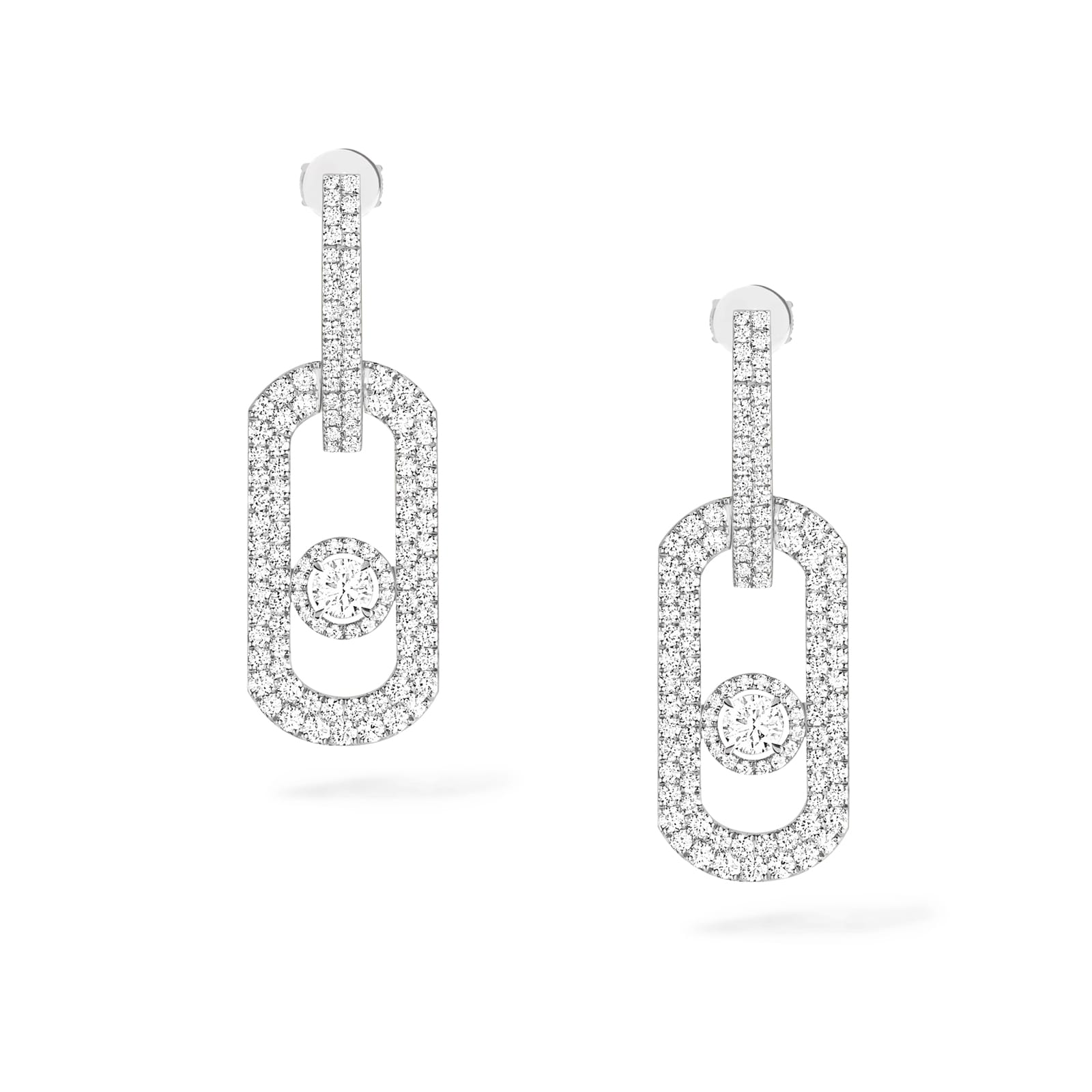 Messika 18k White Gold 2.13cttw Pave Diamond Move Citizen XL Drop Earrings Messika 18k White Gold 2.13cttw Pave Diamond Move Citizen XL Drop Earrings