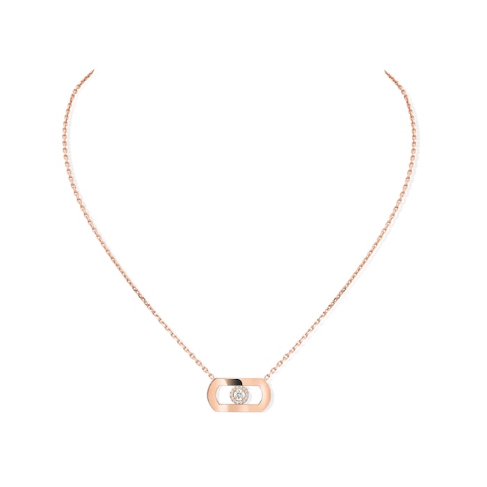 Messika 18k Rose Gold 0.12cttw Diamond So Move Necklace 45cm