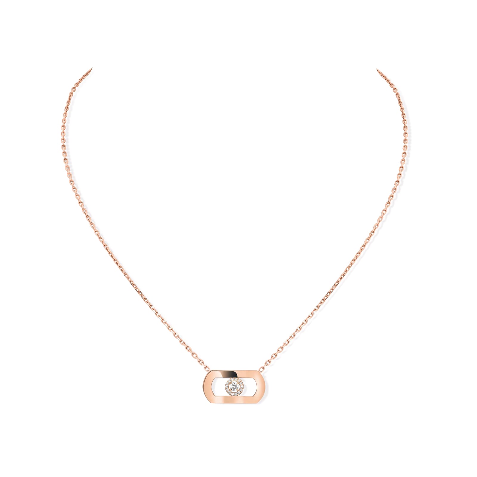 Messika 18k Rose Gold 0.12cttw Diamond So Move Necklace 45cm Messika 18k Rose Gold 0.12cttw Diamond So Move Necklace 45cm