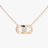 Messika 18k Rose Gold 0.12cttw Diamond So Move Necklace 45cm
