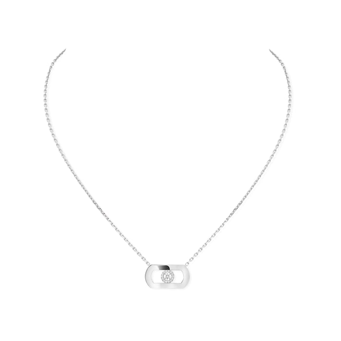 Messika 18ct White Gold So Move 0.12ct Diamond Necklace