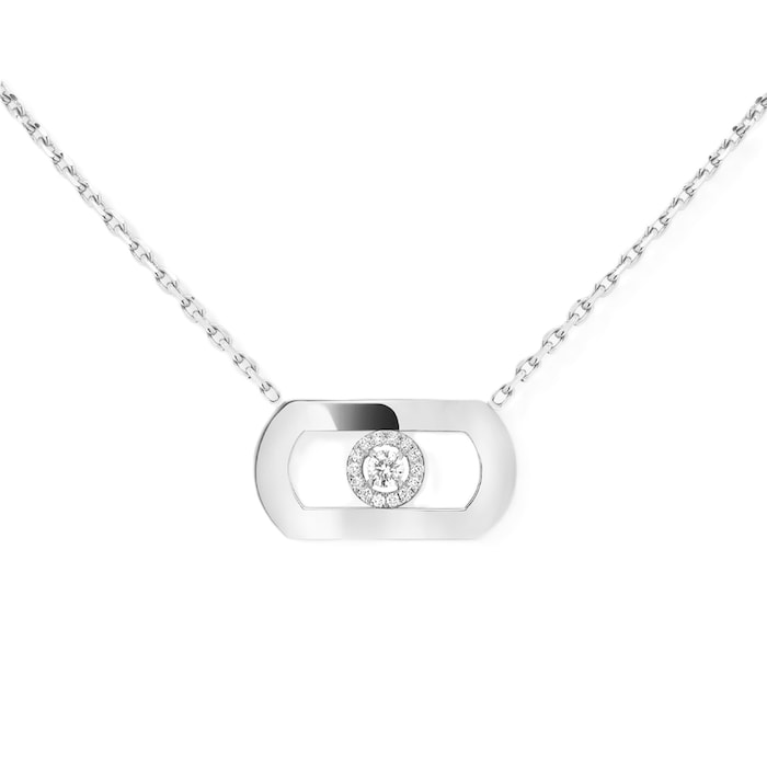 Messika 18ct White Gold So Move 0.12ct Diamond Necklace
