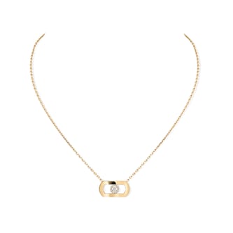 Messika 18k Yellow Gold 0.12cttw Diamond So Move Necklace 45cm