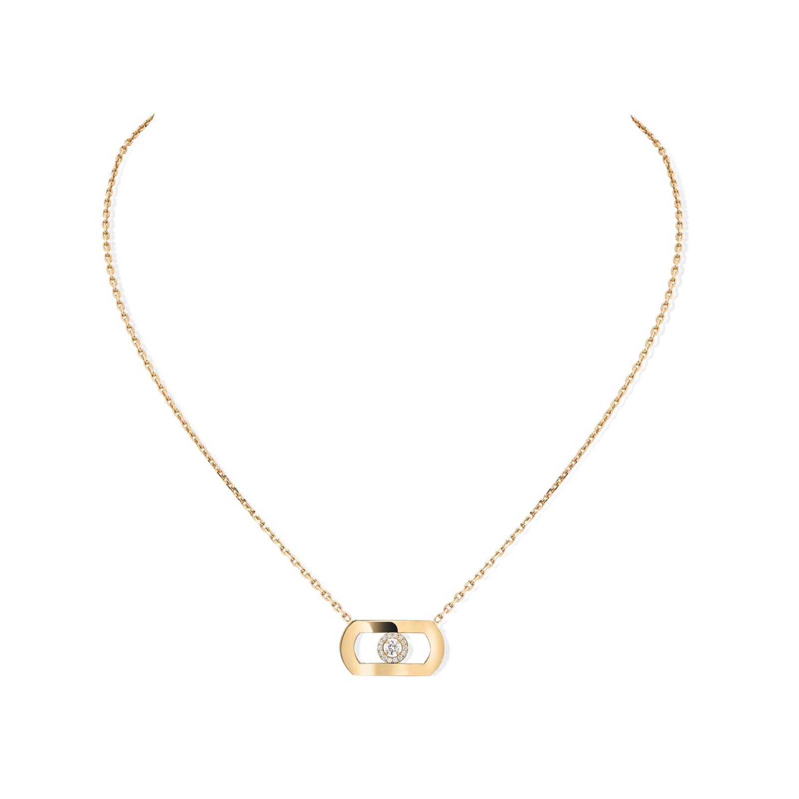 Messika 18k Yellow Gold 0.12cttw Diamond So Move Necklace 45cm