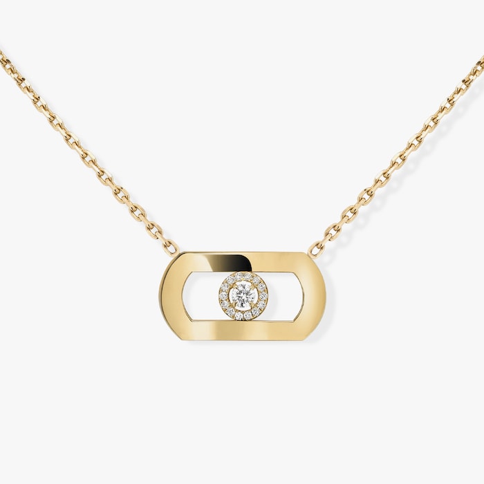 Messika 18k Yellow Gold 0.12cttw Diamond So Move Necklace 45cm