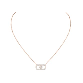 Messika 18k Rose Gold 0.67cttw Pave Diamond So Move Necklace 45cm Messika 18k Rose Gold 0.67cttw Pave Diamond So Move Necklace 45cm