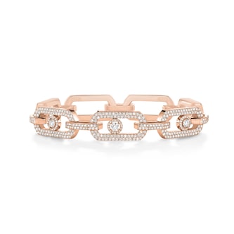 Messika 18k Rose Gold 3.33cttw Pave Diamond So Move Bracelet Size 16 Messika 18k Rose Gold 3.33cttw Pave Diamond So Move Bracelet Size 16